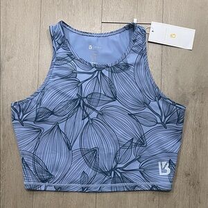 BuffBunny Blue Floral Aurora Crop Top